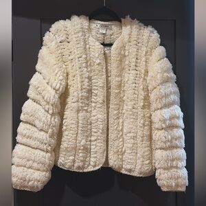 Vintage Crochet Chunky knit Sweater Jacket Cardigan by Le Sweater